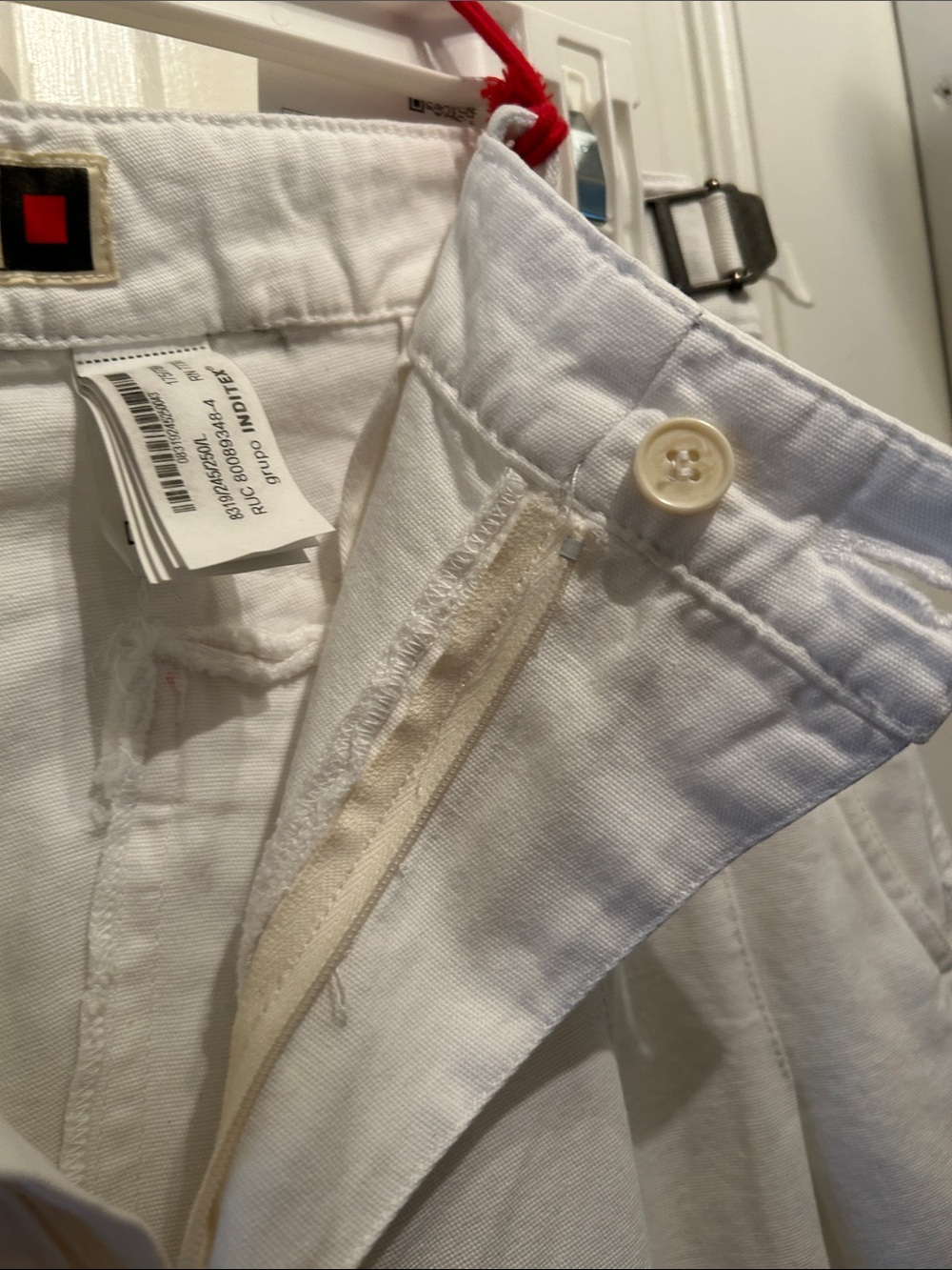 Zara NWT Wide Leg White Cotton Pants - Picture 6 of 11